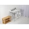 Kingston Brass 30 Carrara Marble Console Sink with Stainless Steel Legs, Marble WhitePolished Chrome LMS30M8SQ1ST - alternate 3